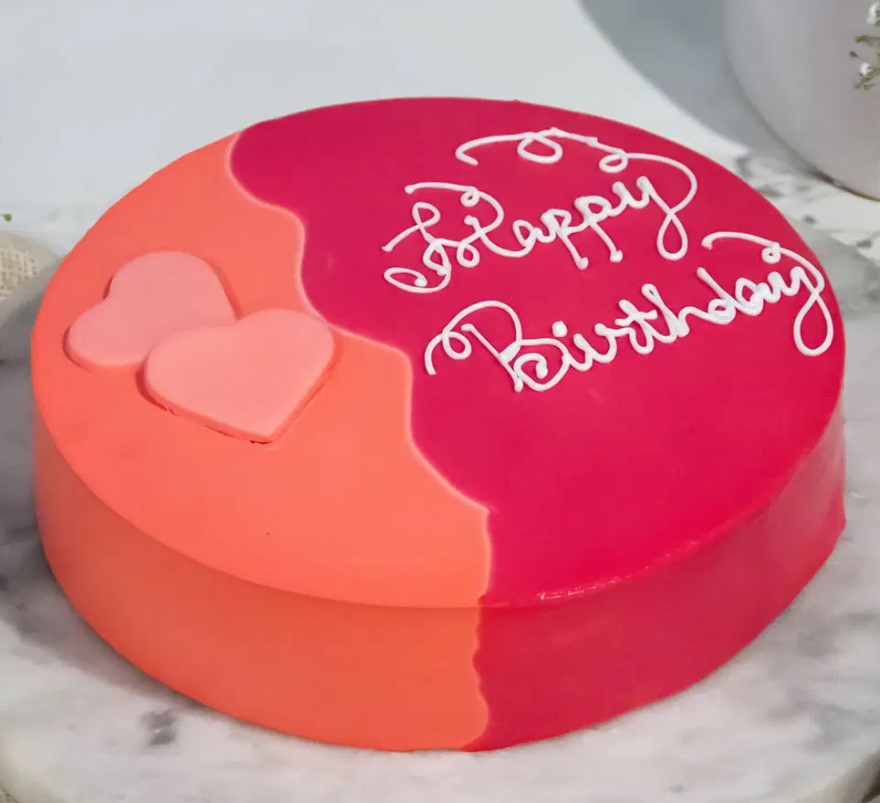 Screenshot 2024-11-12 221023 Vibrant Pink & Orange Red Velvet Cake – Ideal for colorful celebrations and special occasions