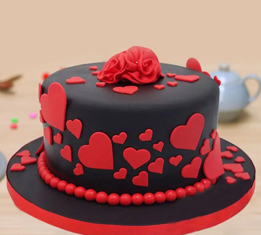 Screenshot 2024-11-14 225318 Love Party Fondant Cake with fondant details, perfect for adding elegance to romantic celebrations