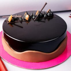 Close-up of a Choco Truffle Cream Cake with rich chocolate layers and creamy texture
