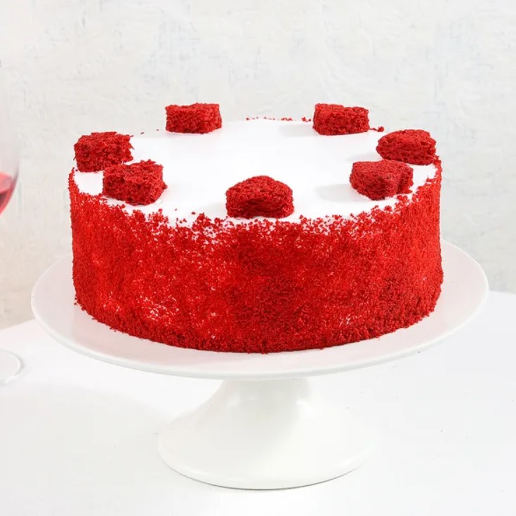 Rosy Glow With Red Velvet Cake 1