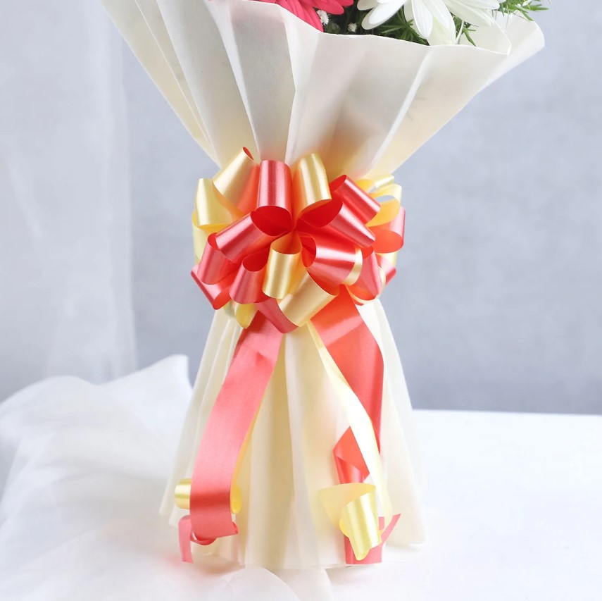 Vibrant Gerbera & Butterscotch Cake 6